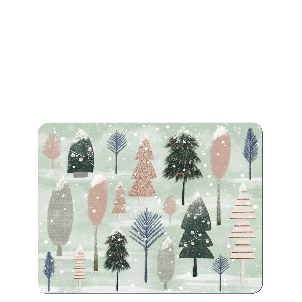 Denby Christmas Forest Sage Set Of 6 Placemats